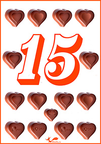 15 конфет - карточки с числами