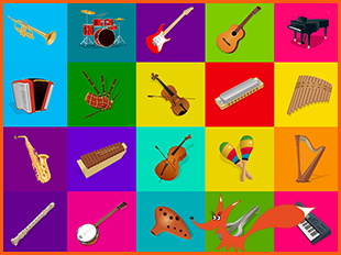 Музыкальные инструменты (нарисованные)