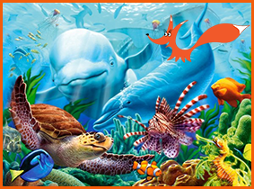 Онлайн кроссворд - Подводный мир - для детей