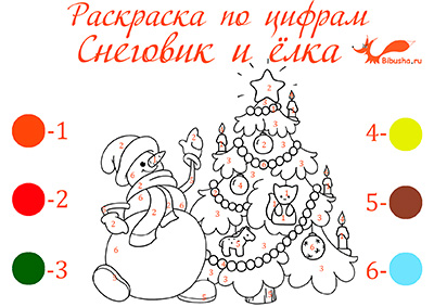 «Дети и снеговик» бесплатная раскраска для детей - мальчиков и девочек