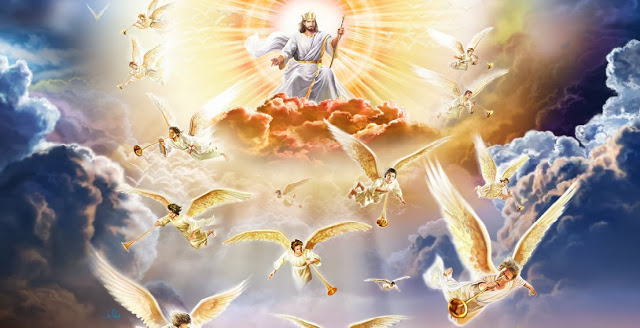Господь в окружении светлых ангелов
