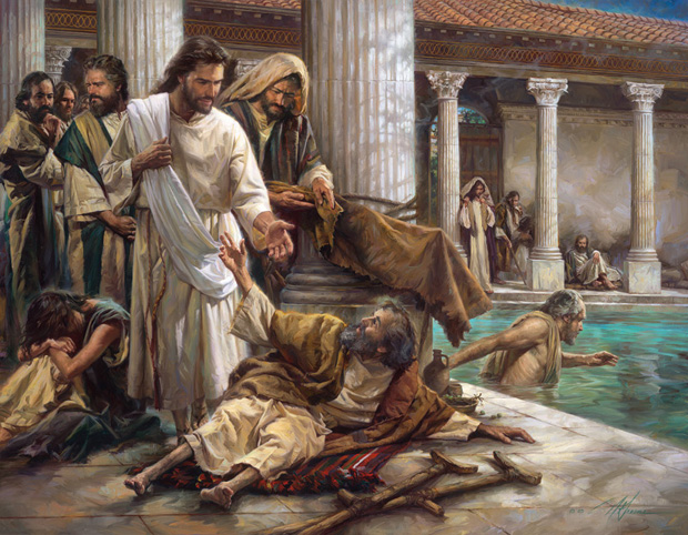 Иисус исцеляет расслабленного у Овчей купели